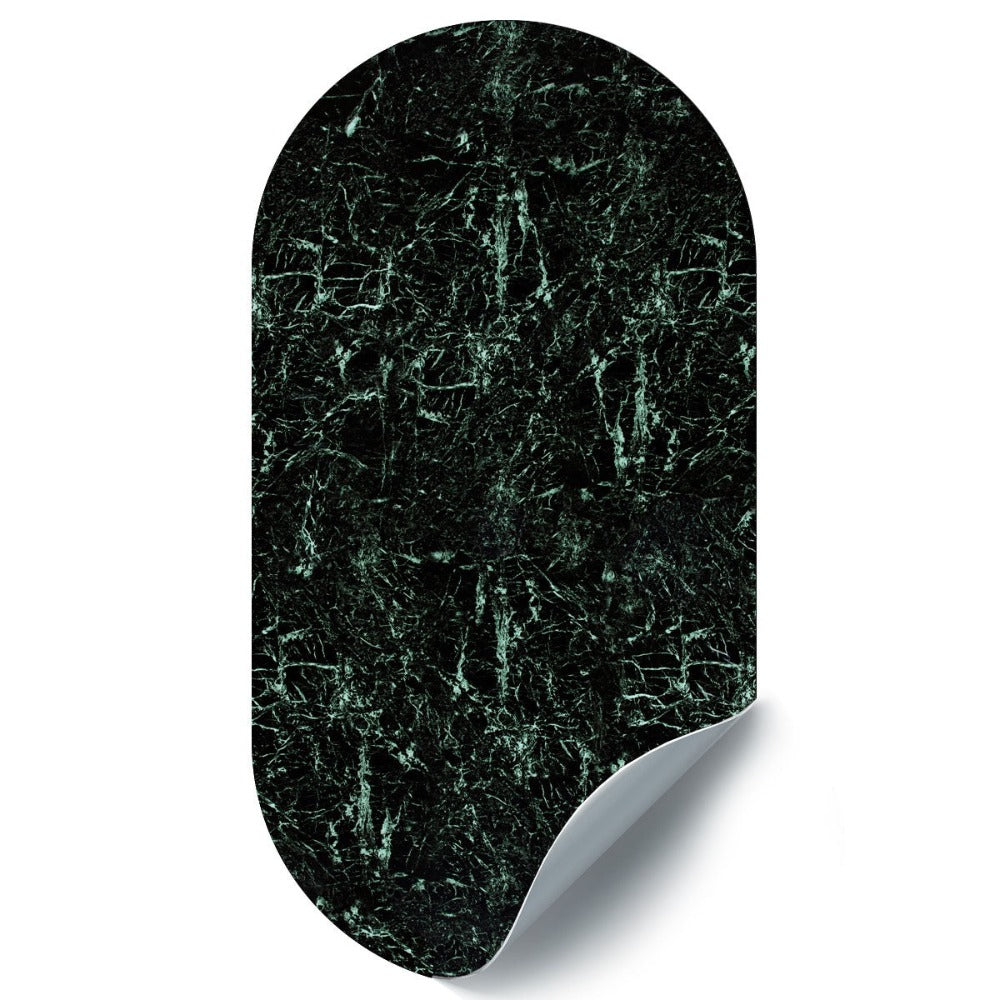 Magnetic sticker 'Marble green' Oval 