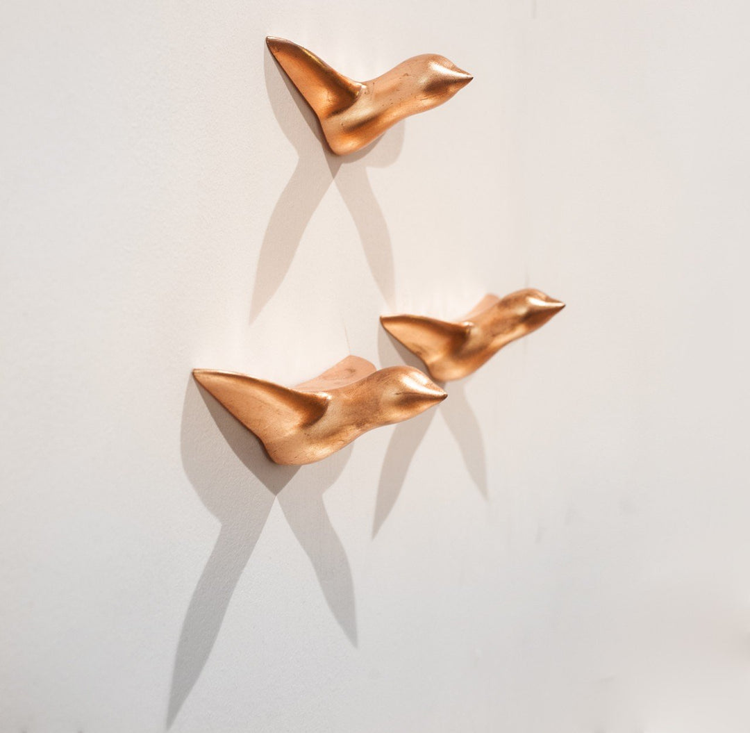 Copper 'Flock of Birds' – 3 birds