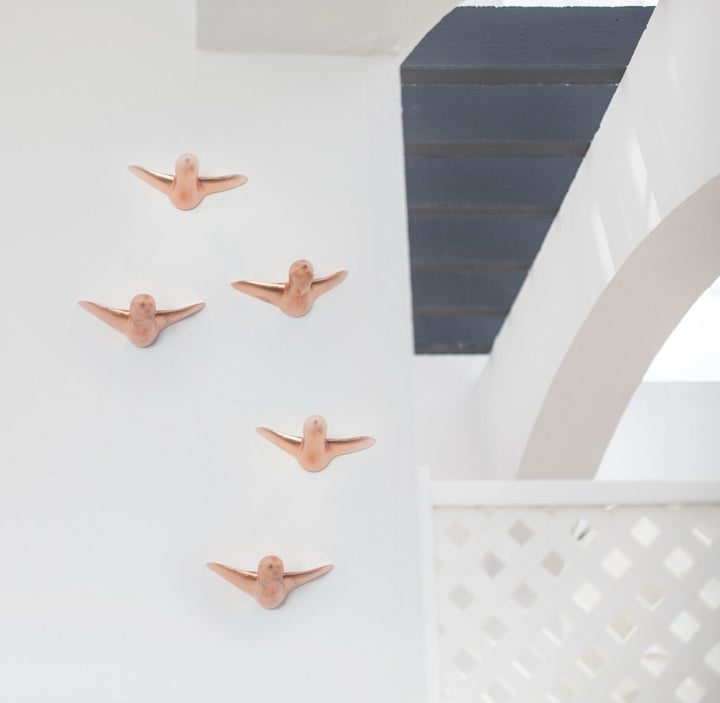 Copper 'Flock of Birds' – 3 birds