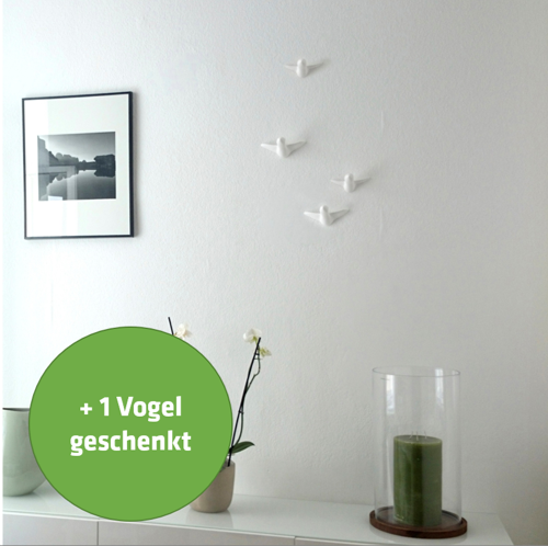 Kleiner Vogelschwarm – 4 Vögel + 1 MINI VOGEL GESCHENKT | Formpoet