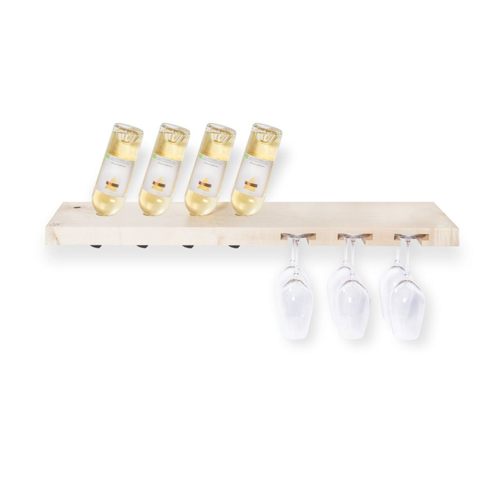 Wine rack 'Wooden wine glass and bottle rack'