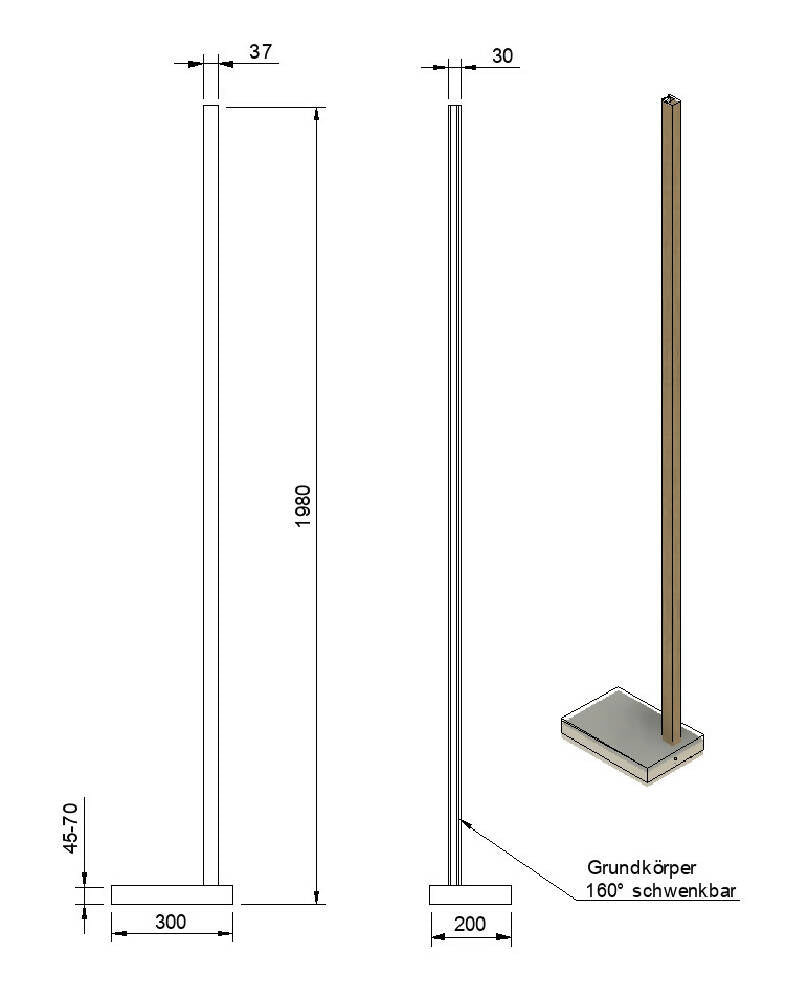 Stehlampe 'line01'